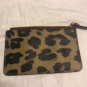 Coach Leopard wristlet Wallet Clutch